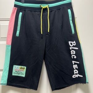 Blac Leaf Men’s 100% Cotton Athletic Active Wear Shorts Size M